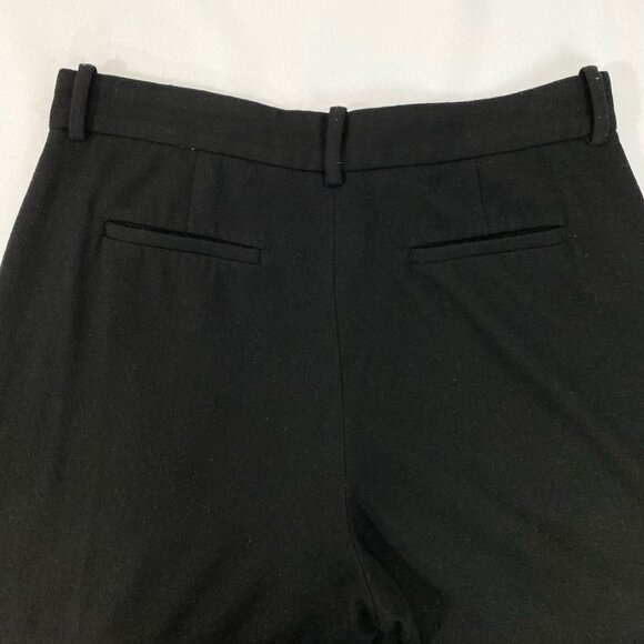 RAG & BONE BLACK WOOL BLEND HIGH RISE WIDE CROP LEG TROUSERS - 10 - Picture 9 of 10